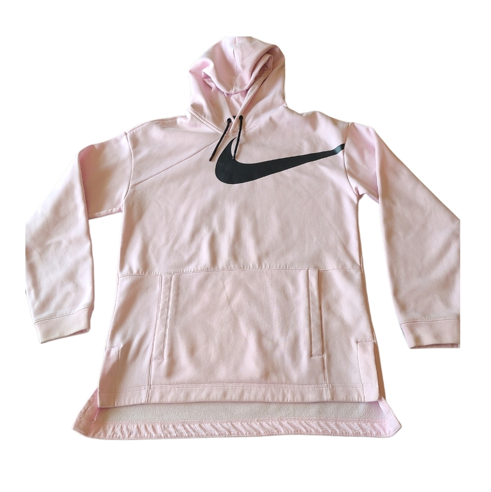 Nike light pink hooded tunic length sweatshirt